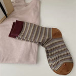 Load image into Gallery viewer, Retro Stripe Mid Calf Socks Women Multiple Colors M5A005