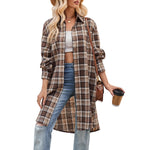 Load image into Gallery viewer, Checked Overshirt Open Front Lightweight N5Z339

