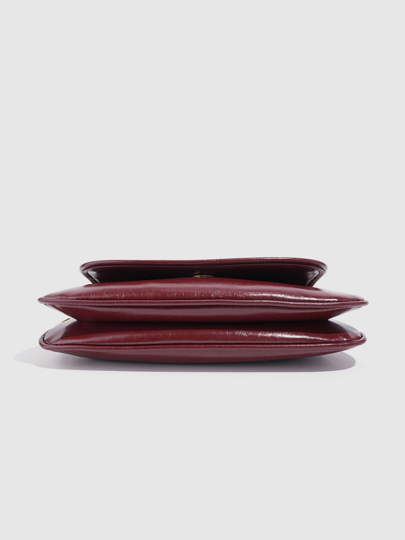 Burgundy Large Capacity Baguette Bag Commute Women N6C029