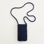 Load image into Gallery viewer, Hand Knit Mesh Crossbody Phone Pouch Cotton Polyester S5P302