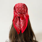 Load image into Gallery viewer, Paisley Satin Scarf 70cm Head Wrap Square N6G224