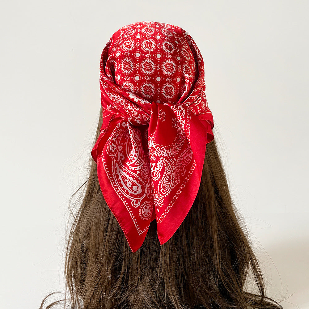 Paisley Satin Scarf 70cm Head Wrap Square N6G224