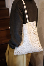 Load image into Gallery viewer, Sequined Lace Fabric Tote Bag Multi Position Carry S5P340