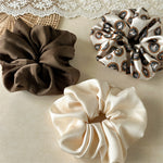 Load image into Gallery viewer, Leopard Print Satin Jumbo Scrunchie Women N6H199