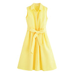 Load image into Gallery viewer, Belted Shirt Dress Sash High Waist Lightweight N5Z366
