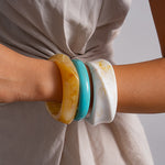 Load image into Gallery viewer, Resin Ombré Circle Geometric Bangle Set 3-Piece N6H076