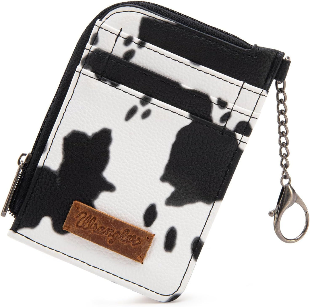 Retro Cow Card Holder Wallet PU Slim Minimalist N6G054