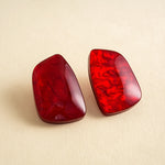 Load image into Gallery viewer, Womens Vintage Marbled Square Resin Stud Earrings N6K153