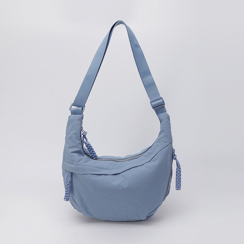 Women's Washed Nylon Dumpling Crossbody Bag N6J208
