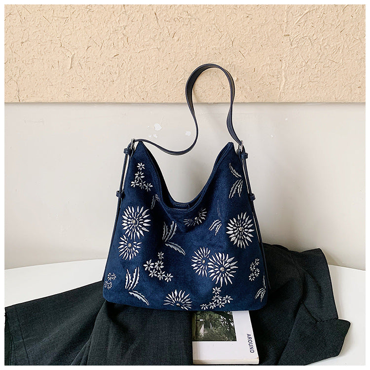 Women's Suede Tote Shoulder Crossbody Bag N6J180
