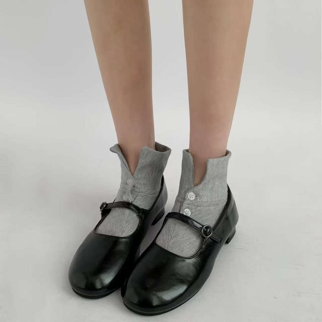 Shirt Collar Socks Retro Cute Short Socks Women N6H026