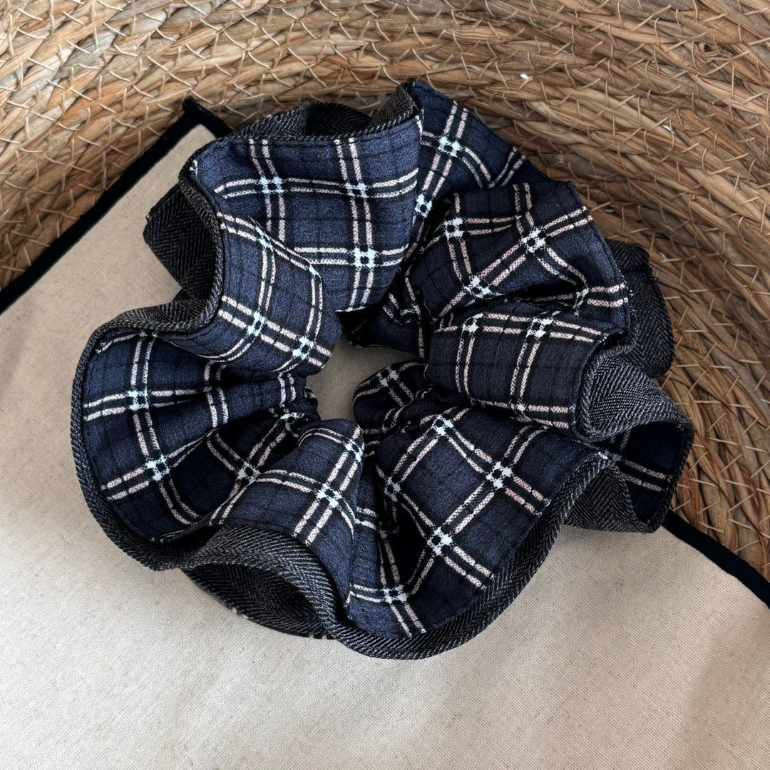 Womens Plaid Fabric Scrunchie N6K031
