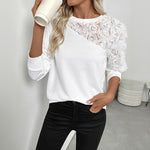 Load image into Gallery viewer, 3D Rose Crew Sweater  In Lightweight White N5Z498

