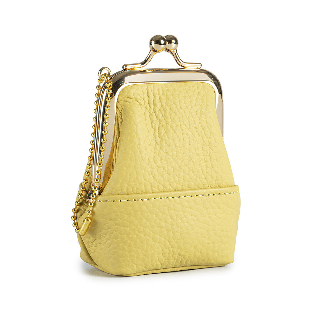 Unisex Top-Grain Leather Mini Coin Purse N6J223