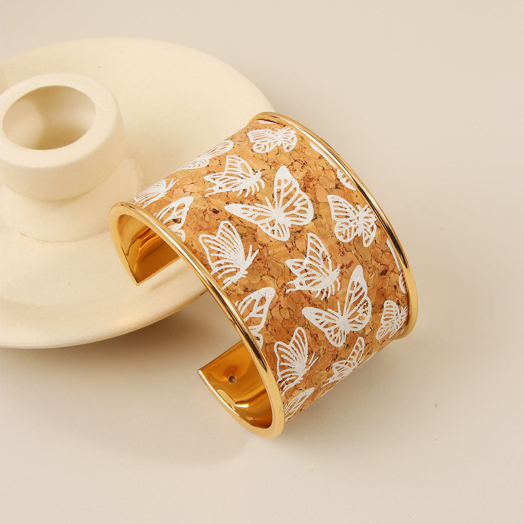 Minimalist Graffiti Retro Open Cuff Bangle Women N6F273