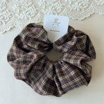 Load image into Gallery viewer, Womens Vintage Plaid Fabric Scrunchie N6K012