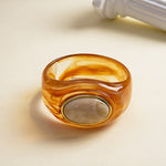 Load image into Gallery viewer, Womens Vintage Marbled Oval Acrylic Bracelet N6K139
