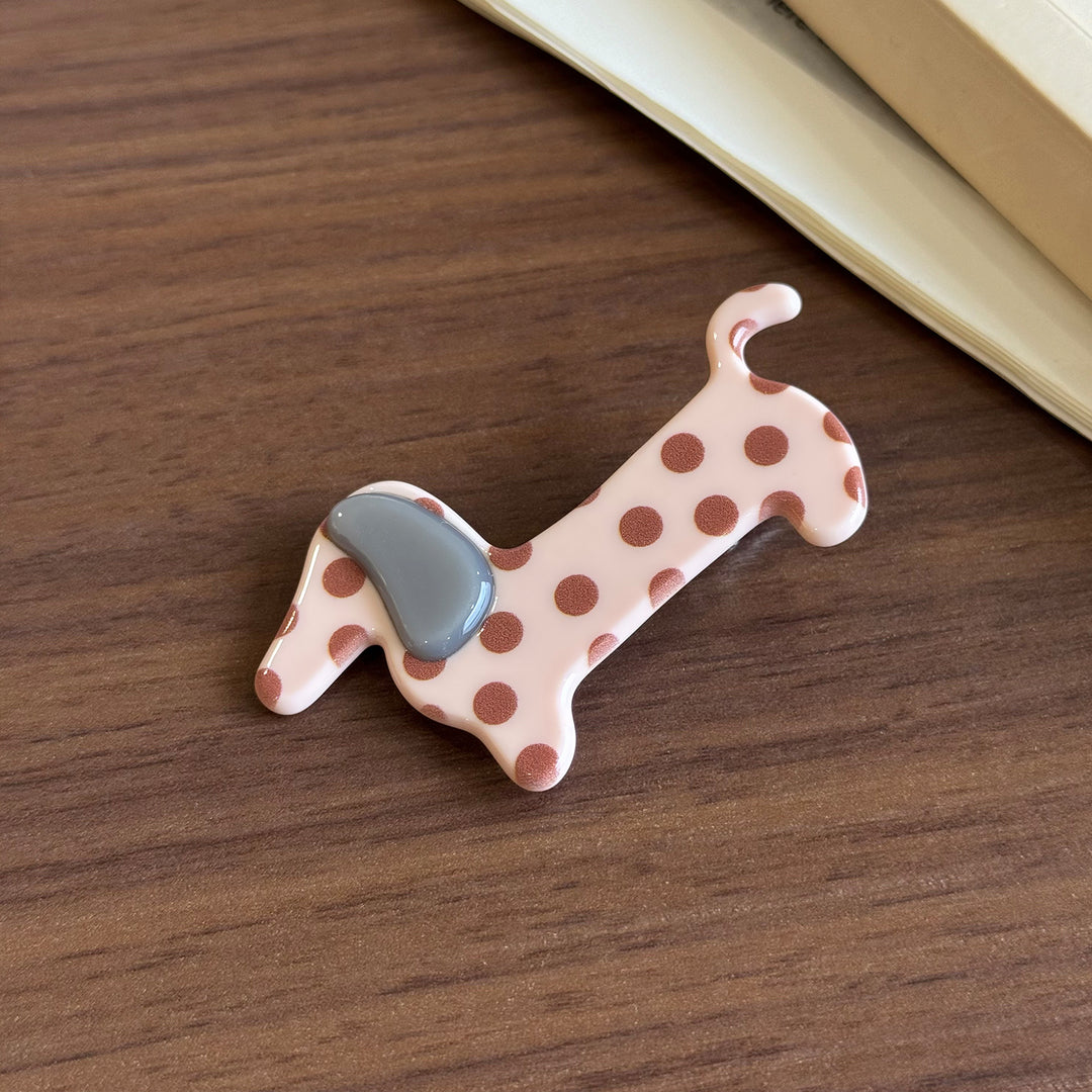 Dog Print Duckbill Hair Clip Women N6C374