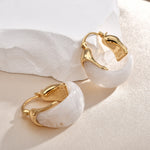Load image into Gallery viewer, Retro Brown Resin U-Shape Cuff Earrings Women N6C065
