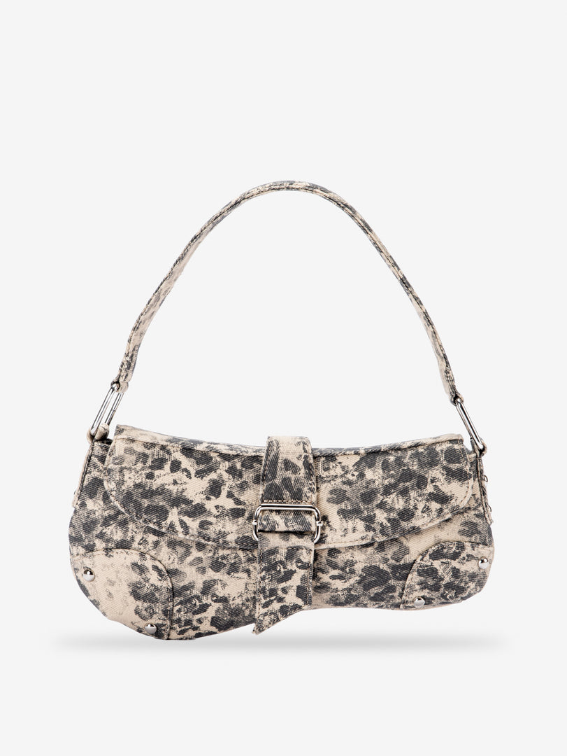Distressed Leopard Print Asymmetric Hobo Bag Women N6C311