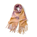 Load image into Gallery viewer, Ombre Tie-Dye Loop Yarn Fringe Scarf Women Cozy N6H243