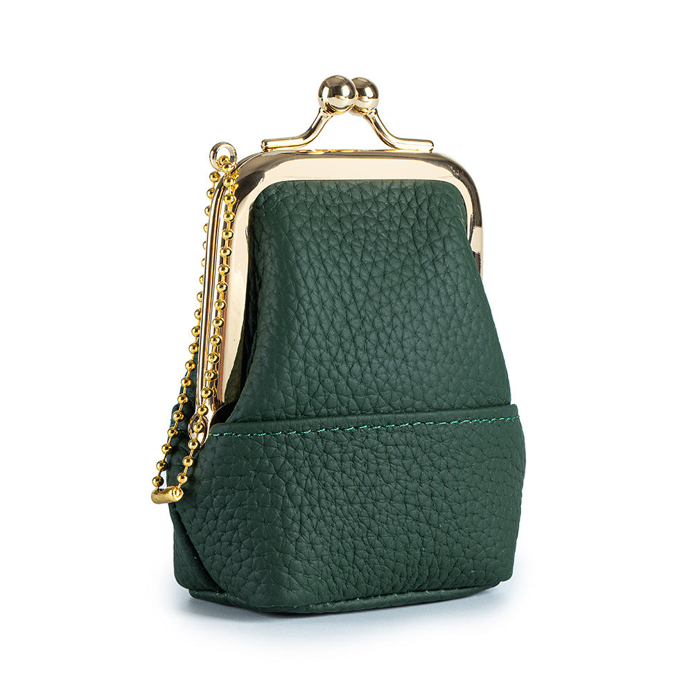 Unisex Top-Grain Leather Mini Coin Purse N6J223