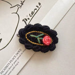Load image into Gallery viewer, Womens Handmade Knit Rose Hair Clip N6K314
