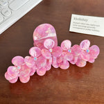 Load image into Gallery viewer, Heavy Rhinestone Flower Acetate Hair Claw Clip N6C349