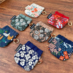 Load image into Gallery viewer, Heavy Embroidery Fabric Earphone Pouch Travel N6F151