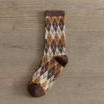 Load image into Gallery viewer, Vintage Double Needle Mid-Calf Socks Warm Cotton N6H028