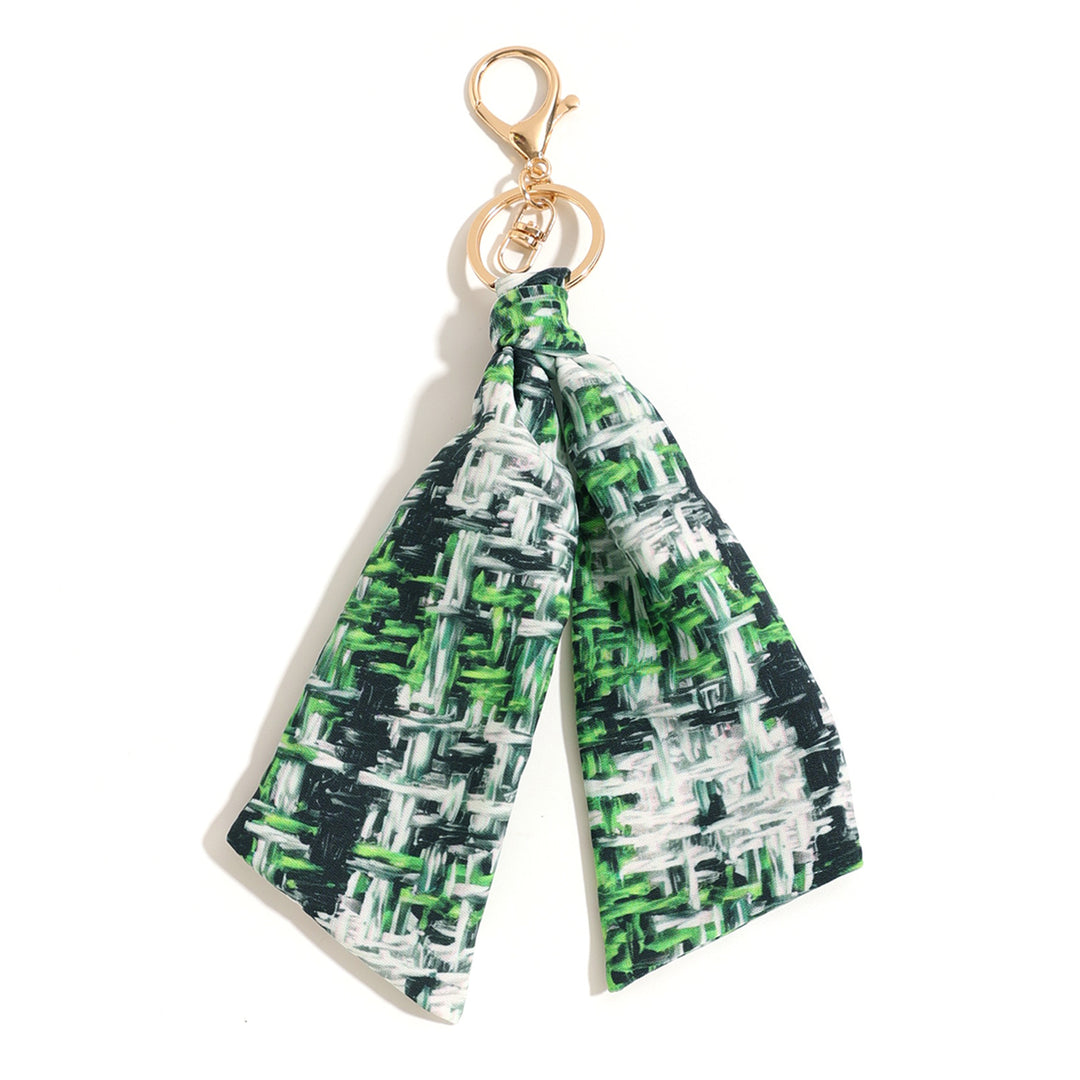 Vintage 3D Print Fabric Keychain Bag Charm Accessory N6G115