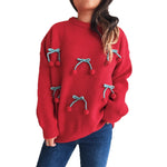 Load image into Gallery viewer, 3D Cherry Patch Round Sweater Mid Heavy Options N5A235
