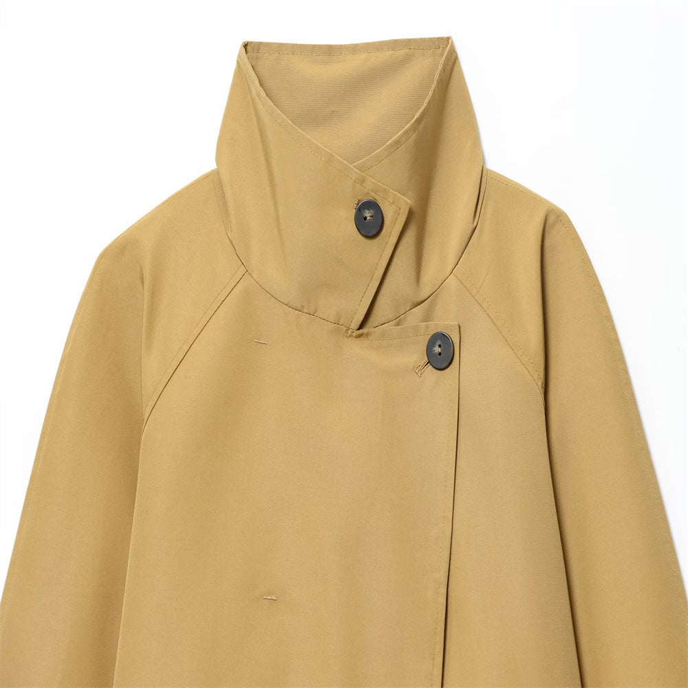 Commuter Solid Trench Coat Women Yellow N5A408