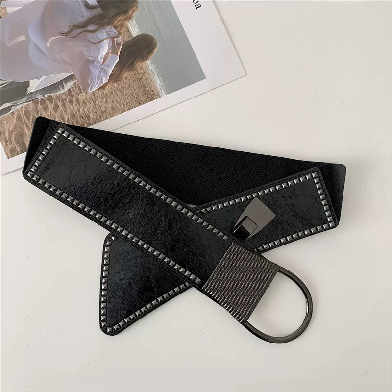 Elastic Wide Waist Belt Women Fashion Waist Cincher N6H337