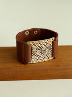 Load image into Gallery viewer, Snakeskin Color Block Wide Cuff Bracelet Women N6C003
