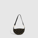 Load image into Gallery viewer, Polka Dot Zippered Shoulder Bag with Rivet Accents  S5P470