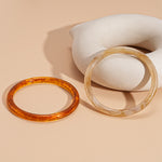 Load image into Gallery viewer, Iridescent Resin Geometric Open Cuff Bangle N6F283