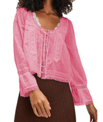 Load image into Gallery viewer, French Lace U Neck Blouse Women N6C097
