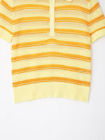Load image into Gallery viewer, Color Block Stripe Polo Tee Short Sleeve Summer Knit N6G150