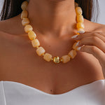 Load image into Gallery viewer, Oversized Acrylic Ombre Geometric Choker Artistic N6H060