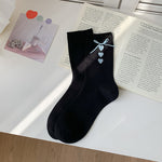 Load image into Gallery viewer, Bow Heart Mid-Calf Socks Women N6C153