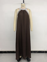 Load image into Gallery viewer, Halter Lace Panel Maxi Dress Women Vacation N6C257