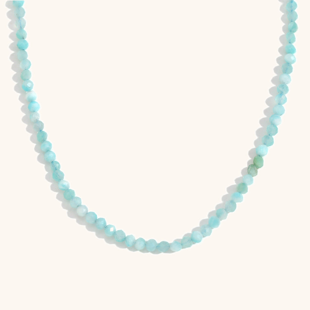 Natural Mineral Pendant Necklace Steel Gold Plated S5P233