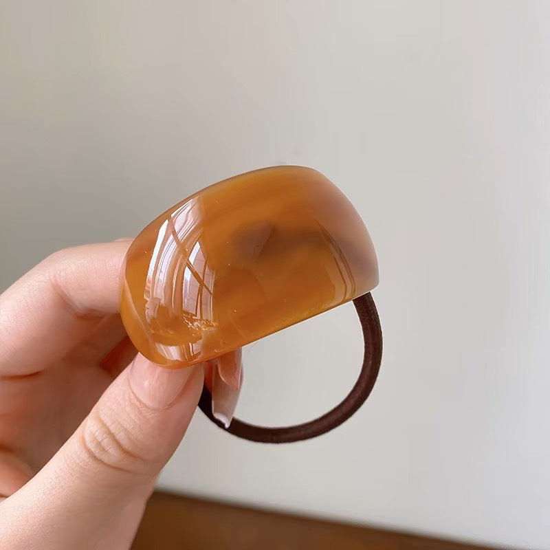Arc Shaped Acetate Hair Tie Elastic Core S5P449