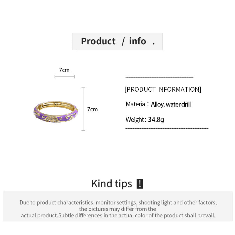 Womens Vintage Floral Open Cuff Alloy Bracelet N6K131