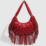 Load image into Gallery viewer, Edgy Fringe Accent Shoulder Bag  S5P465