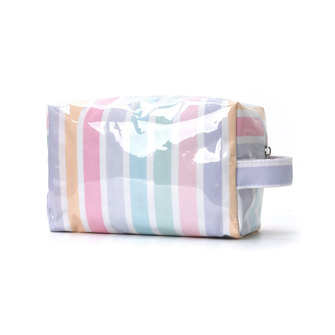 Unisex Striped Polyester Travel Cosmetic Bag N6J253