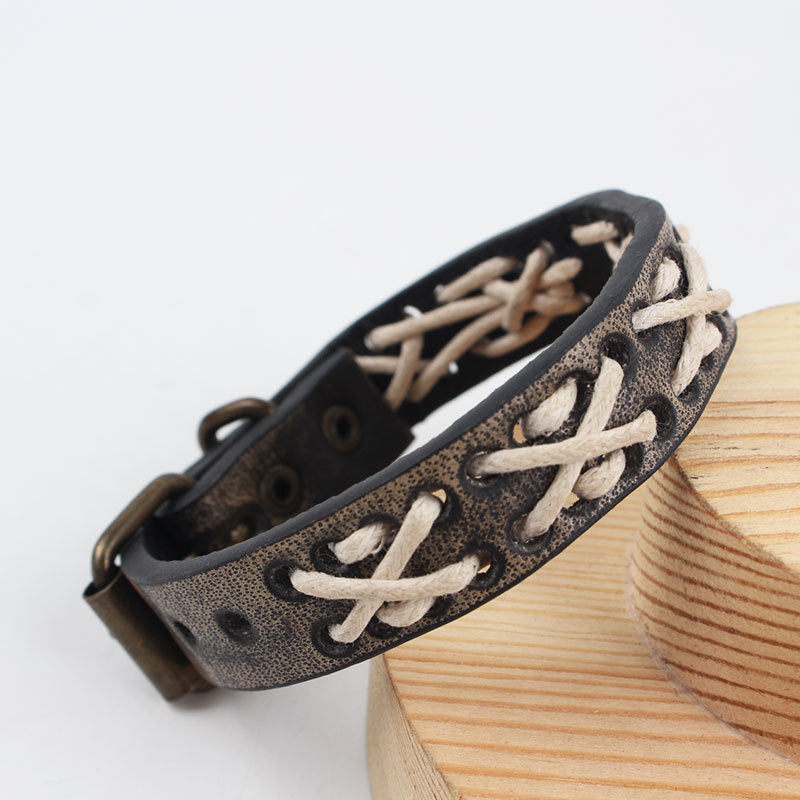 Minimalist Iron Clasp Braided Bracelet S5P607