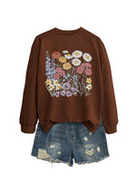 Load image into Gallery viewer, Floral Print Crewneck Sweatshirt Women Casual Loose N6H045