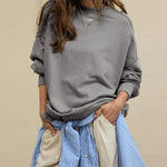 Load image into Gallery viewer, Contour Slit Round Sweatshirt Mid Weight Options N5A207
